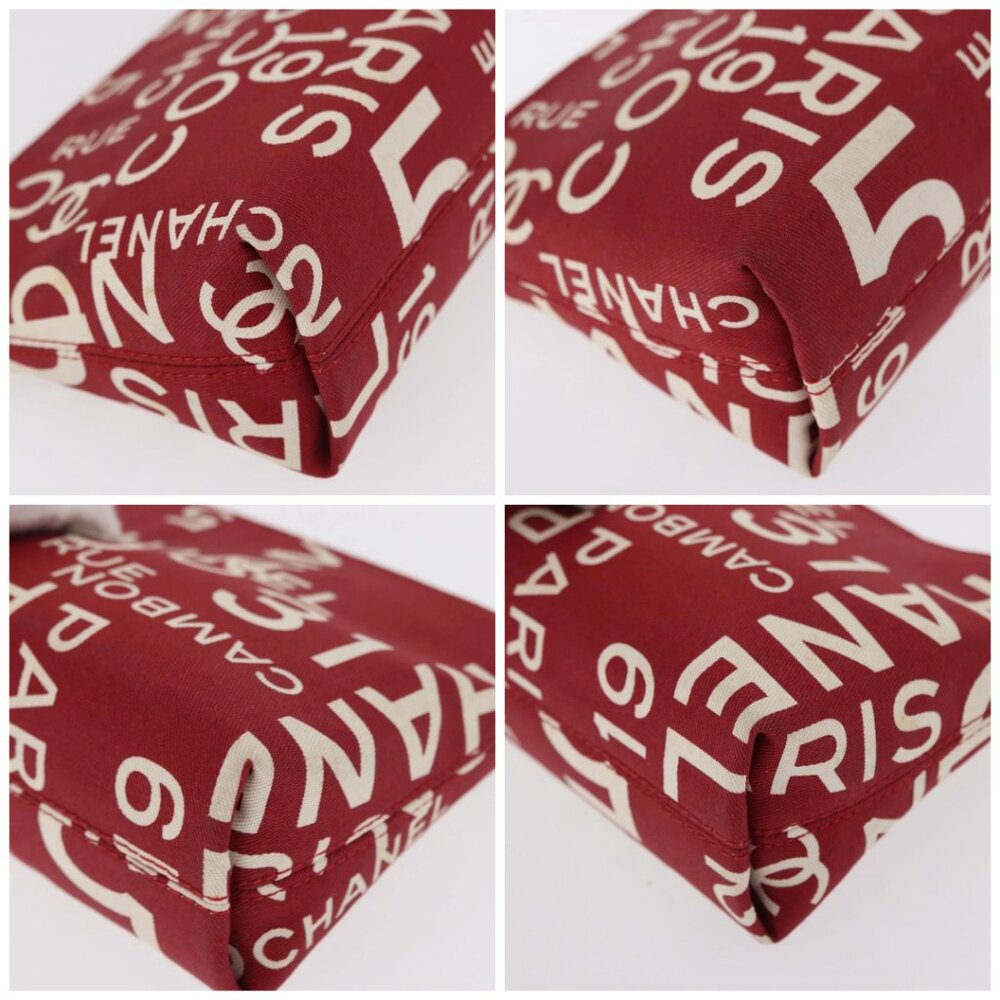 CHANEL Bycy Pouch Canvas Red CC Auth yk19768 - Picture 16 of 16